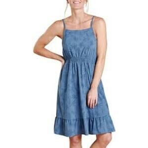 Toad & Co Floral Tiered Sundress Coquette Sleeveless Knee Length Dress Womens M